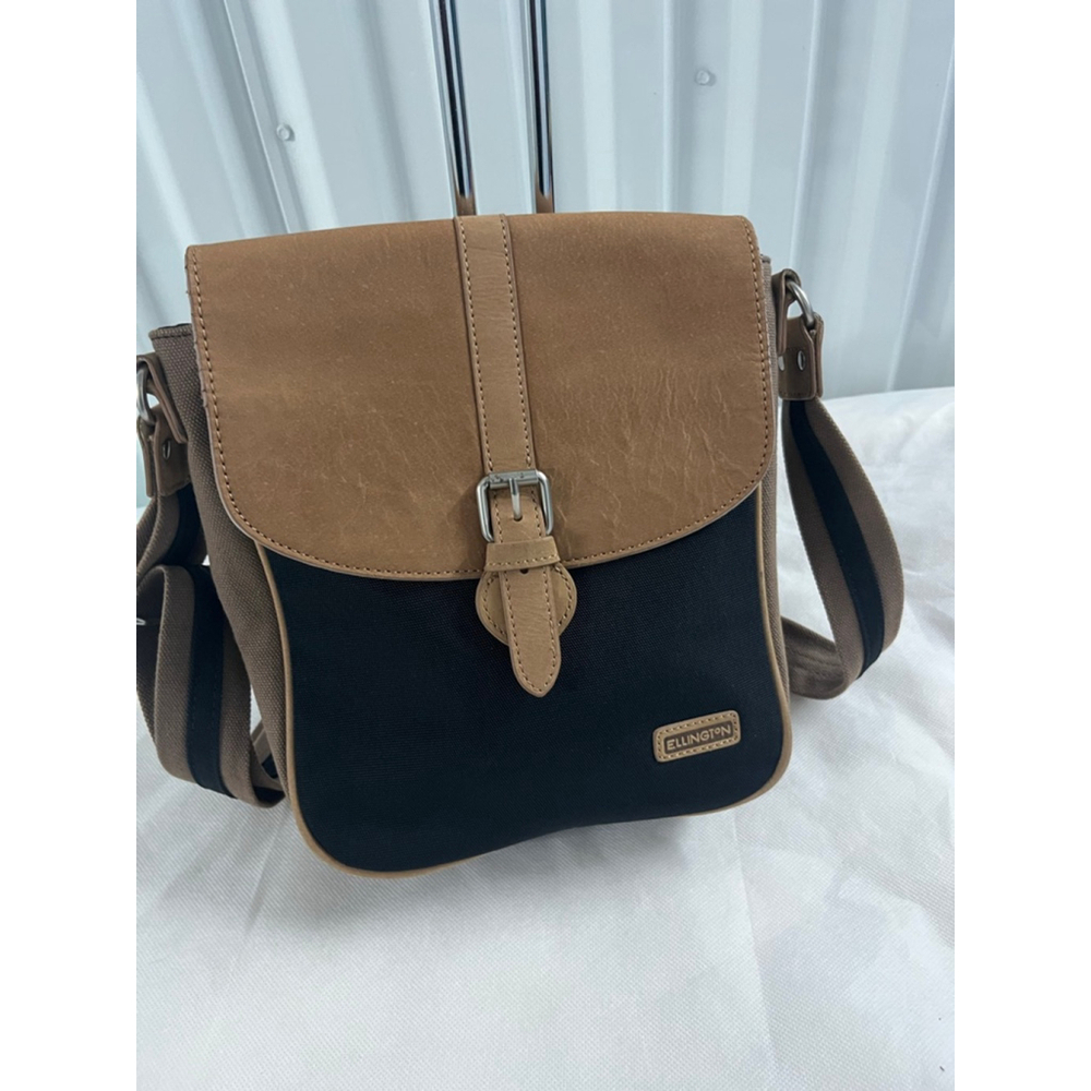 Ellington Womens Brown Crossbody Sling Bag Adjustable Strap Magnetic Closure